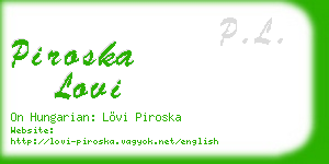piroska lovi business card